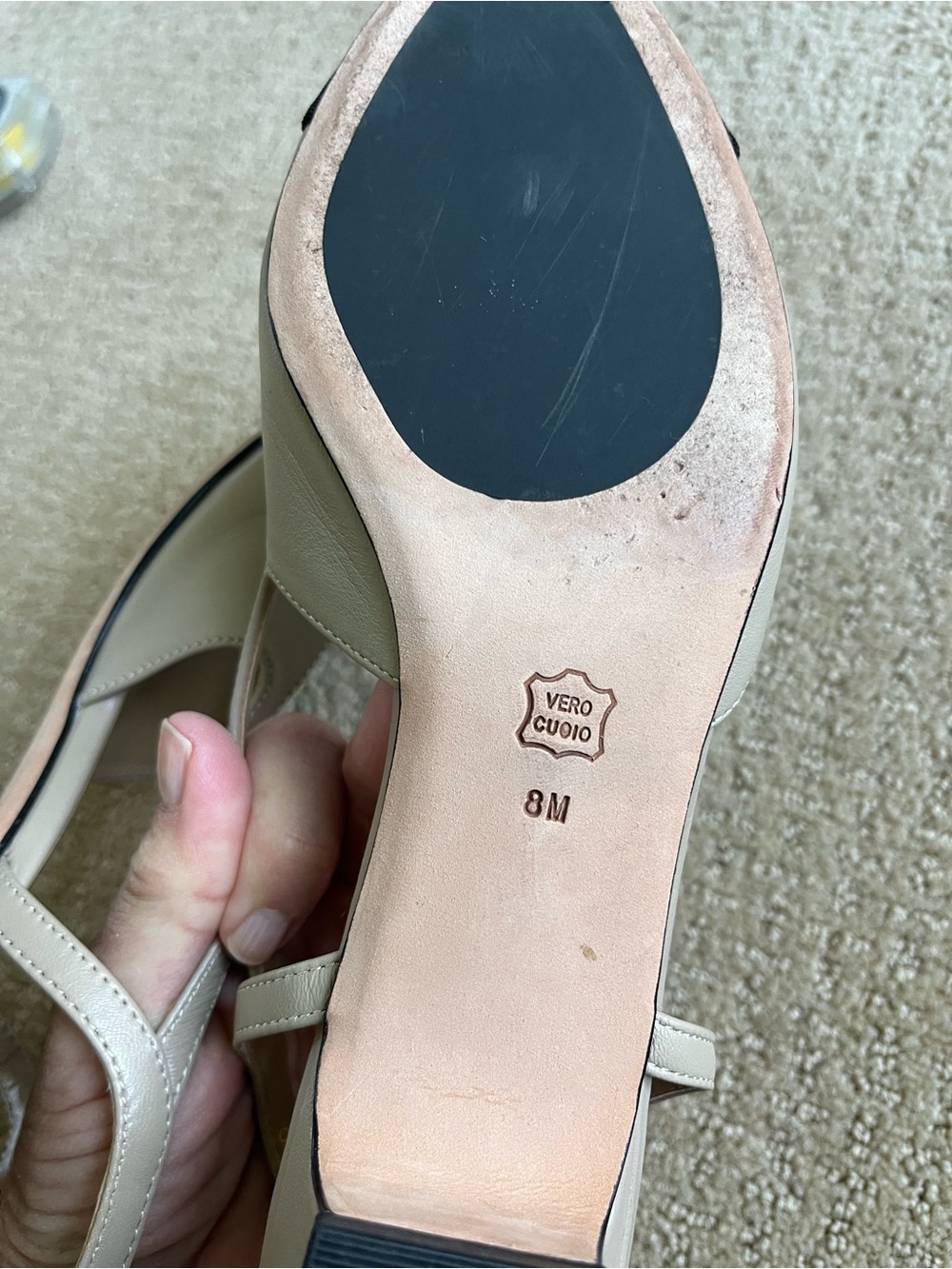 Vaneli Two-Tone Slingback Mules in taupe and Black - Picture 6 of 6